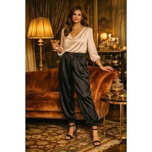 Vintage Victoria’s Secret Satin Harem Pants S Gold Label